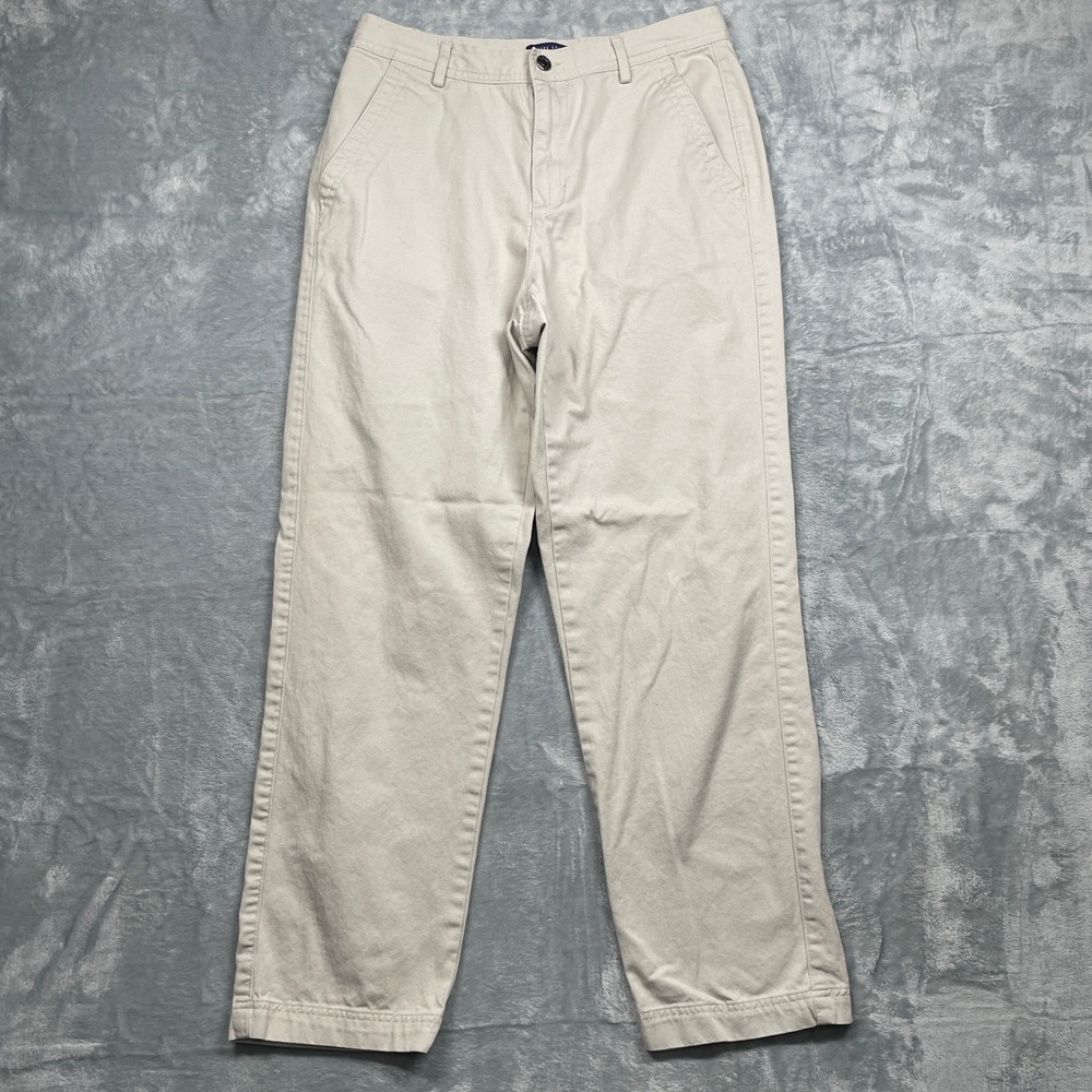 Crazy Horse Chino Pants Women Khaki‎ Tan High Rise Straight Leg Cotton 10R